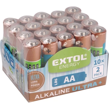 Extol alkáli elem készlet 20 db AA 1,5 V