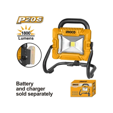 Ingco akkumulátoros LED lámpa 20W 1800 Lm 20V akku és töltő nélkül