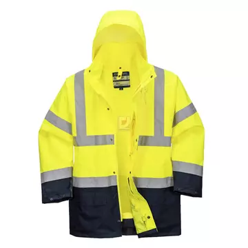 Portwest Essential 5 az 1-ben munkavédelmi kabát sárga / tengerészkék, 3XL-es mé
