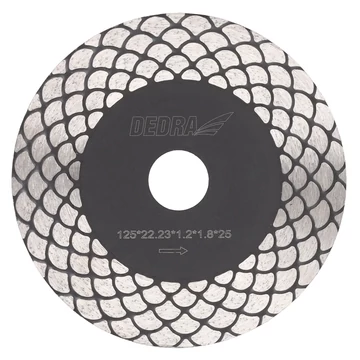 Dedra gyémánt vágókorong 125 mm pikkely szemgens