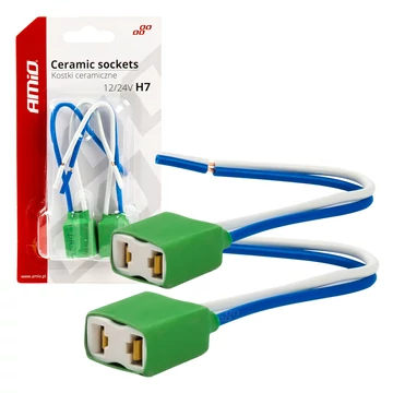 Amio H7-es kerámia foglalat 2 db / csomag