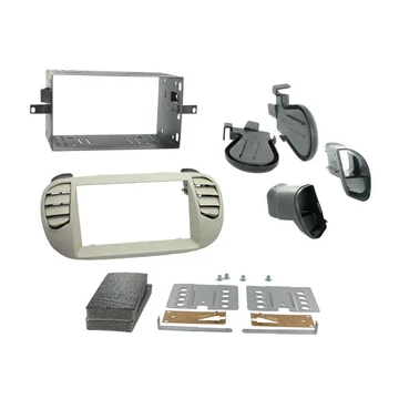 Fiat 500 2 DIN autórádió beszerelő keret, csont színű