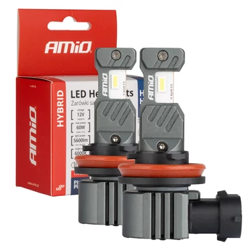 Amio LED izzó H8 H9 H11 H16 Canbus 6000K 60 W 12 V