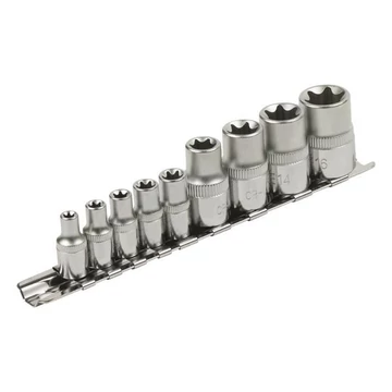 Extol dugókulcs készlet 9 db 1/4"-1/2" E-torx