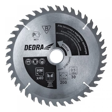Dedra körfűrészlap 450x30 mm Z60 keményfémlapkás fához