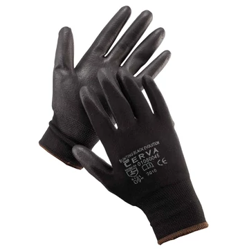 Munkavédelmi kesztyű Bunting Black 7-es méret PU