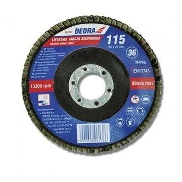 Dedra lamellás csiszoló 115x22.2 mm P120
