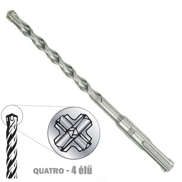 Dedra 4 élű betonfúró 25x600/540 mm SDS-PLUS Quatro