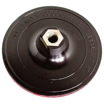 Gumitányér tépőzáras 125 mm sarokcsiszolóhoz