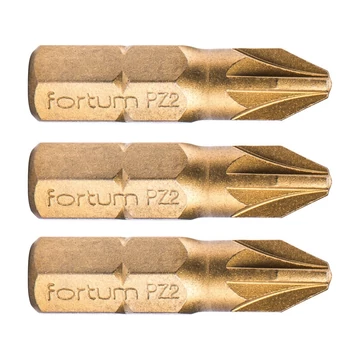 Fortum bit behajtó pozidriv PZ2 x 25 mm 1/4" 3 db