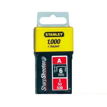Stanley tűzőkapocs "A" típusú 6 mm 1000 db