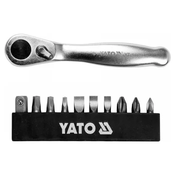 Yato racsnis csavarbehajtó bit készlet 11 db