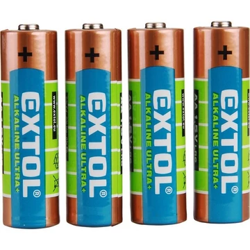 Extol elem készlet 4 db 1,5 V AA (LR6) hosszú étettartam