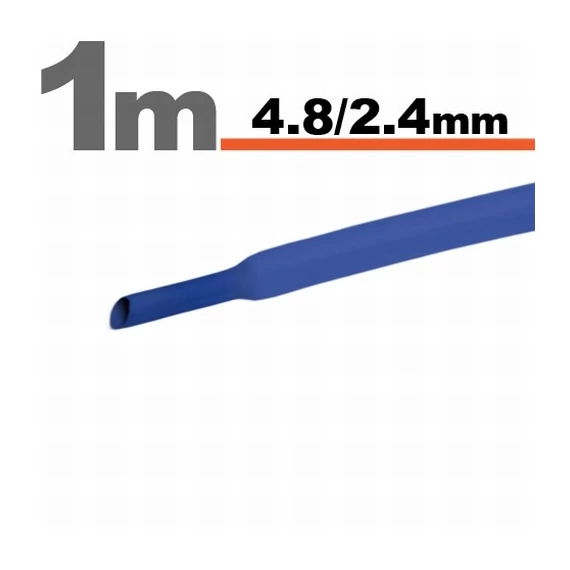 Zsugorcső kék 4,8 / 2,4 mm