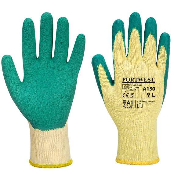 Portwest Classic Grip latex kesztyű zöld, XL-es méret