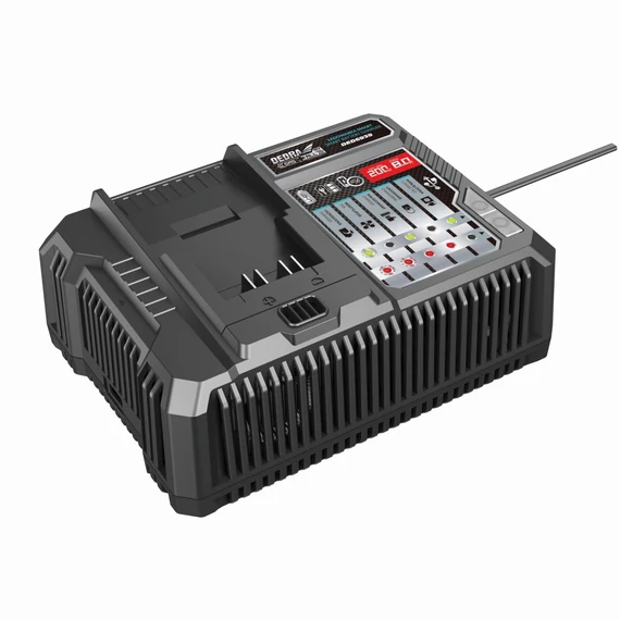 Dedra akkumulátor gyorstöltő 18 V 8 A LED lámpa