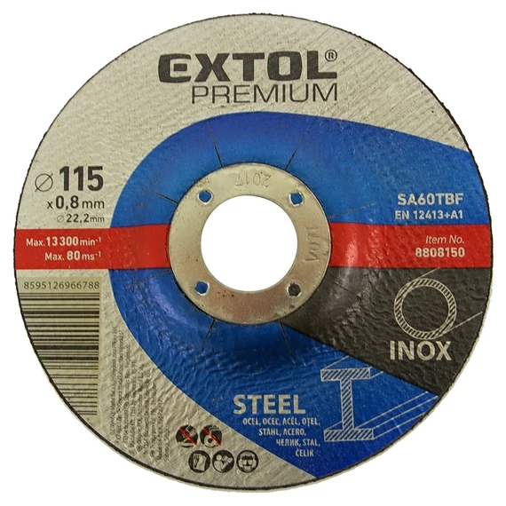 Extol vágókorong 125x0.8x22.2 mm Inox