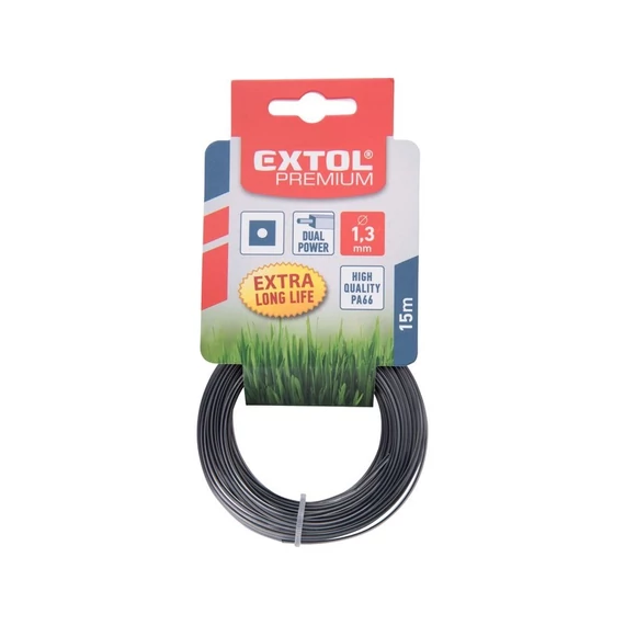 Extol damil szegélynyíróhoz 1.6 mm x 15 m négyszög