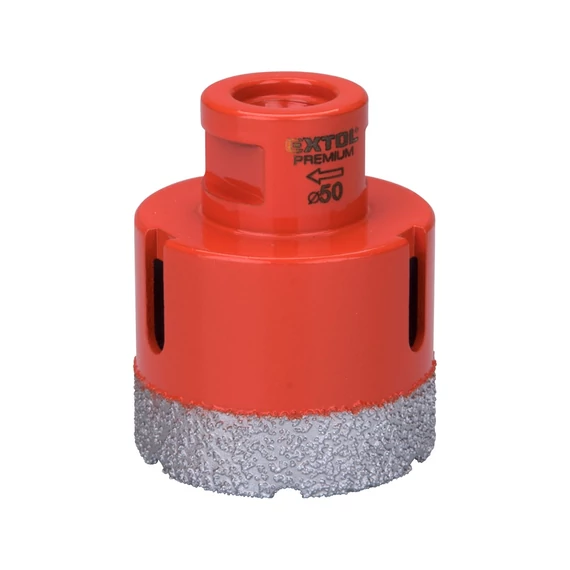 Extol vákuumforrasztott gyémántszemcsés koronafúró 53 mm × M14