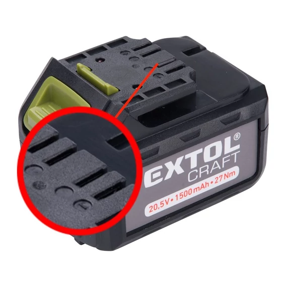 Extol akkumulátor 20.5V 1500 mAh új típusú 402440 töltőhöz