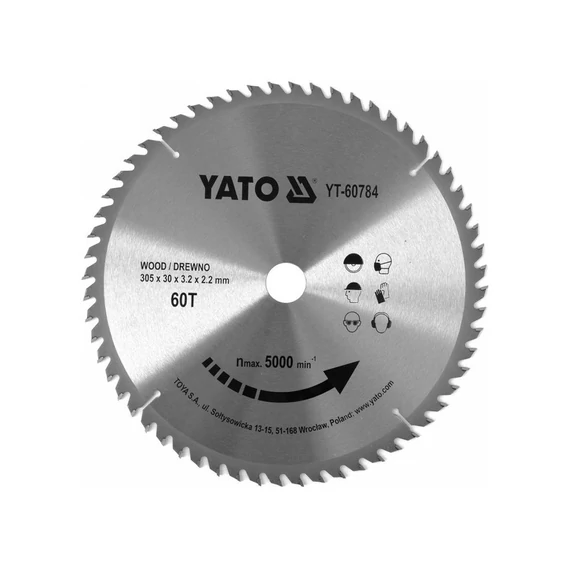 Yato körfűrészlap fához 305 x 30 x 2,0 mm 60T