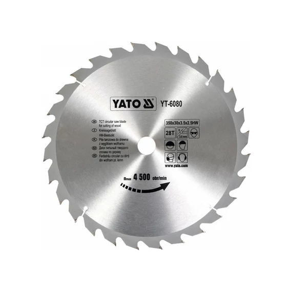 Yato körfűrészlap fához 350 x 30 x 2,5 mm 28T