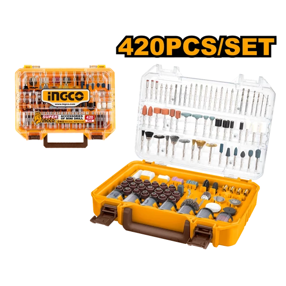Ingco csiszoló fej készlet 420 db-os