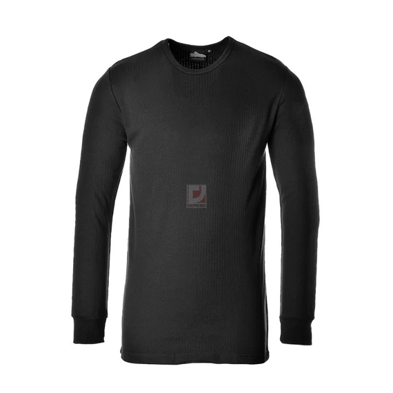 Portwest Hosszú ujjú póló fekete, XL-es méret