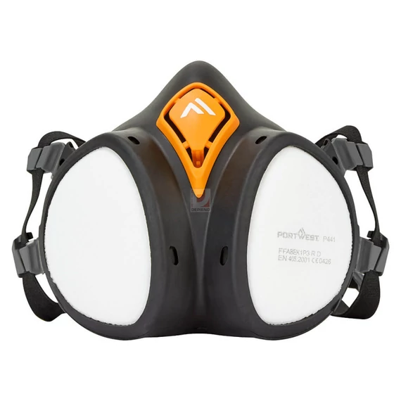 Portwest ABEK1P3 Ready to use Half Mask fekete