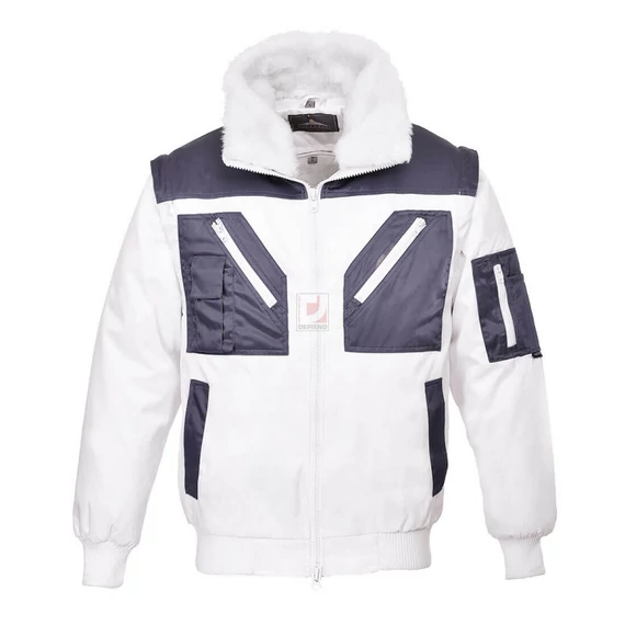 Portwest Kéttónusú pilóta munkavédelmi dzseki fehér, 5XL-es méret