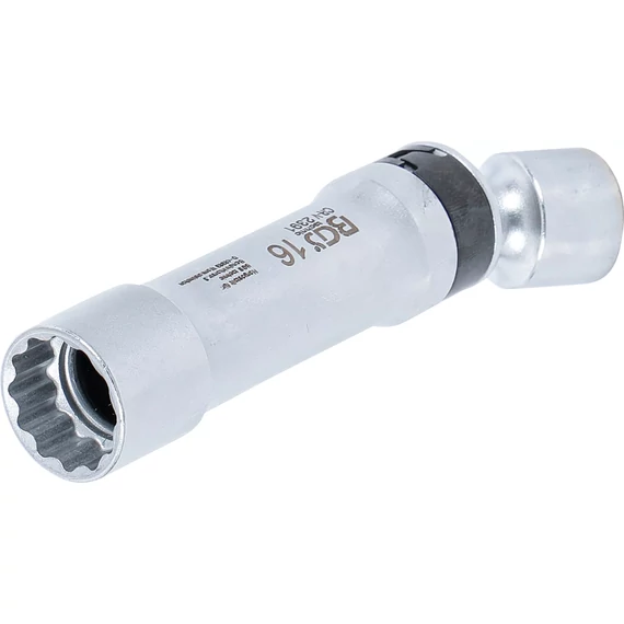 BGS gyújtógyertya 12 szögű 16 mm 3/8" csuklós rögzítő rugóval