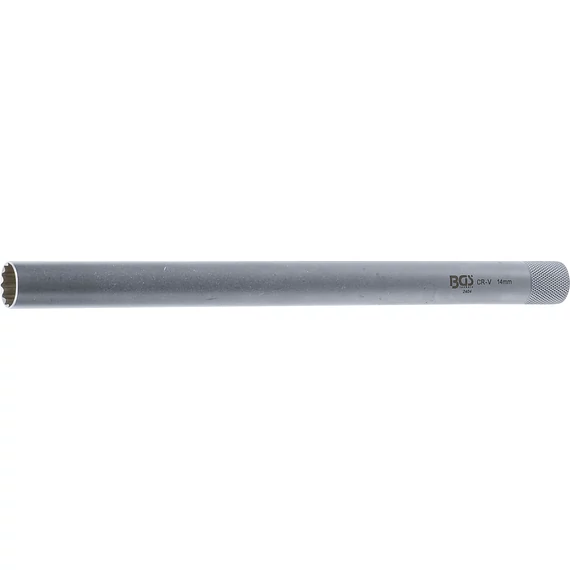 BGS gyertyakulcs 12 szögű 14 mm 3/8" extra hosszú 250 mm