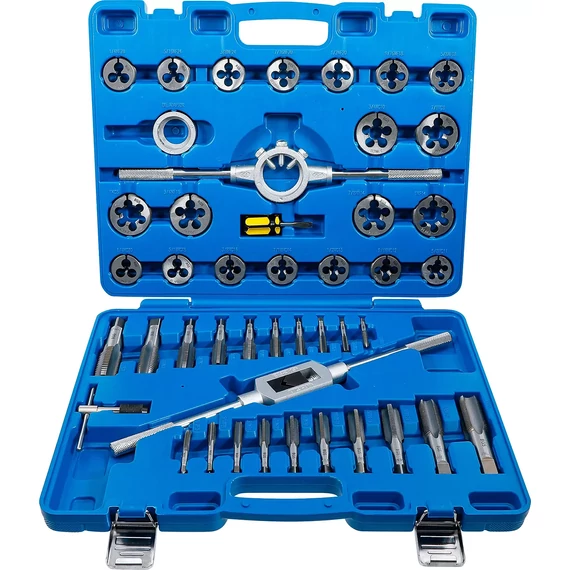 BGS menetfúró és menetmetsző készlet 1/4" - 1" 45 db-os