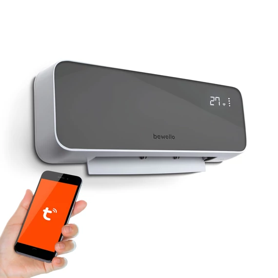 Bewello smart fali hősugárzó 1000 / 2000 W szürke