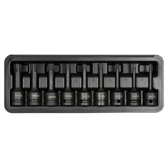 Yato gépi hosszú XZN dugókulcs készlet 9 db 1/2"