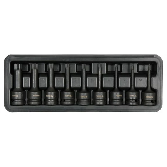 Yato gépi hosszú ribe dugókulcs készlet 9 db 1/2" M4 - M16