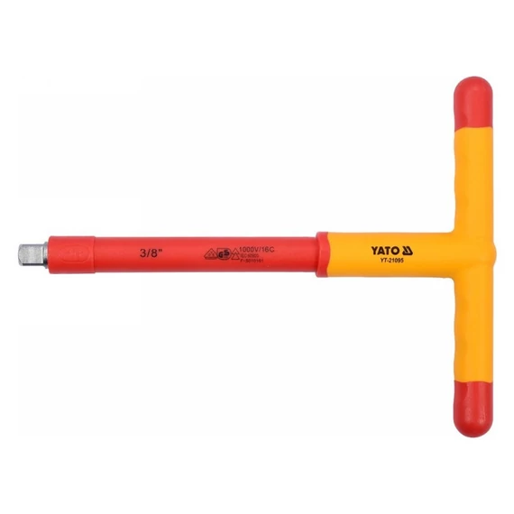 Yato T-alakú hajtókar 3/8" 1000 V szigetelt