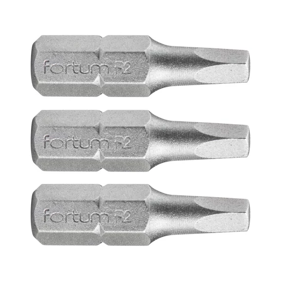 Fortum bit behajtó négyszög SQ2 x 25 mm 1/4" 3 db