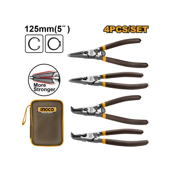 Ingco seegerfogó készlet 115 mm 4 db-os