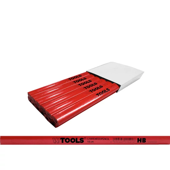 Wtools ácsceruza 18 cm szögletes HB