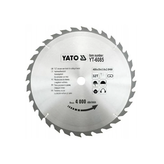 Yato körfűrészlap tárcsa fához 400 x 30 x 2,8 mm 32T