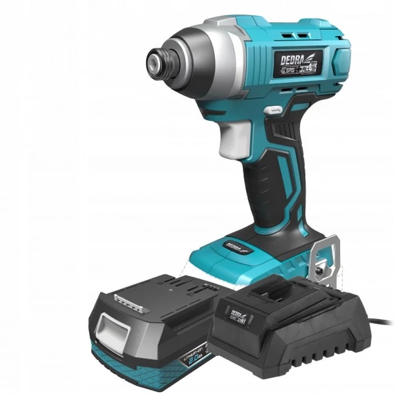 Dedra akkumulátoros csavarozógép 110 Nm 1/4" 2Ah akkumulátorral + töltővel