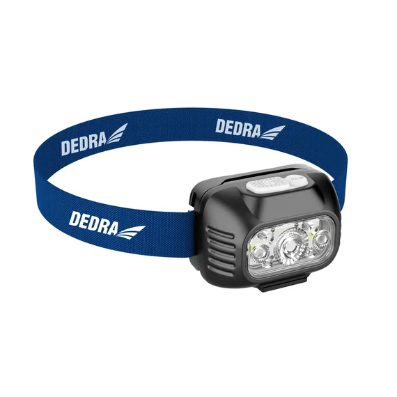 Dedra akkumulátoros fejlámpa piros / fehér 650 lm 3.7 V 1800 mAh