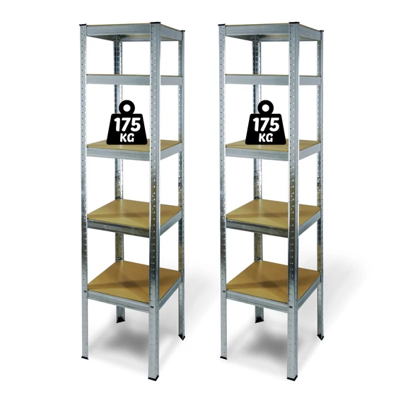 Fémpolc állvány 5 szintes - max 175 kg - 180 x 40 x 40 cm