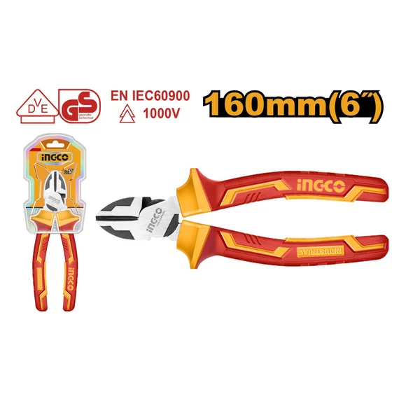 Ingco oldalcsípő fogó 160 mm 1000 V szigetelt