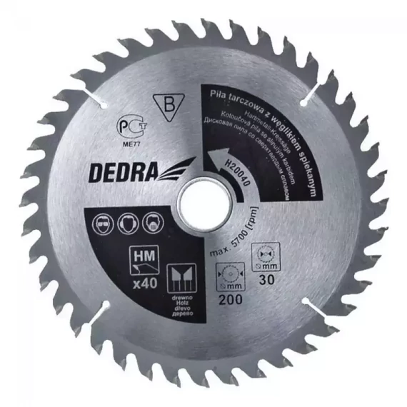 Dedra körfűrészlap 305x30 mm Z40 keményfémlapkás fához
