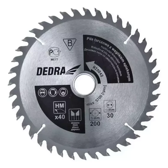 Dedra körfűrészlap 305x30 mm Z80 keményfémlapkás fához