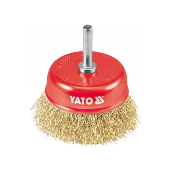 Yato fazékkefe 75 mm, rézbevonatú, csapos 