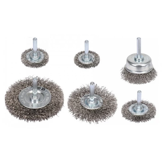 Yato körkefe, fazékkefe készlet 6 részes INOX csapos