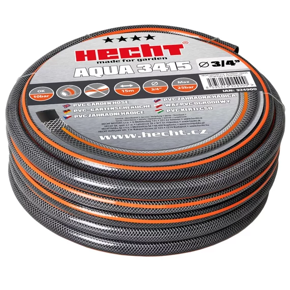 Hecht 3415 háromrétegű locsolótömlő 15 m 10 - 25 bar 3/4&quot;